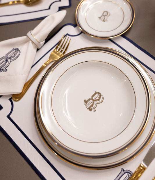 Prato Fundo Porcelana Cinco Filetes