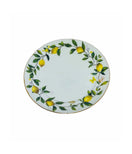 Prato Raso Porcelana Limão Siciliano Filete Ouro