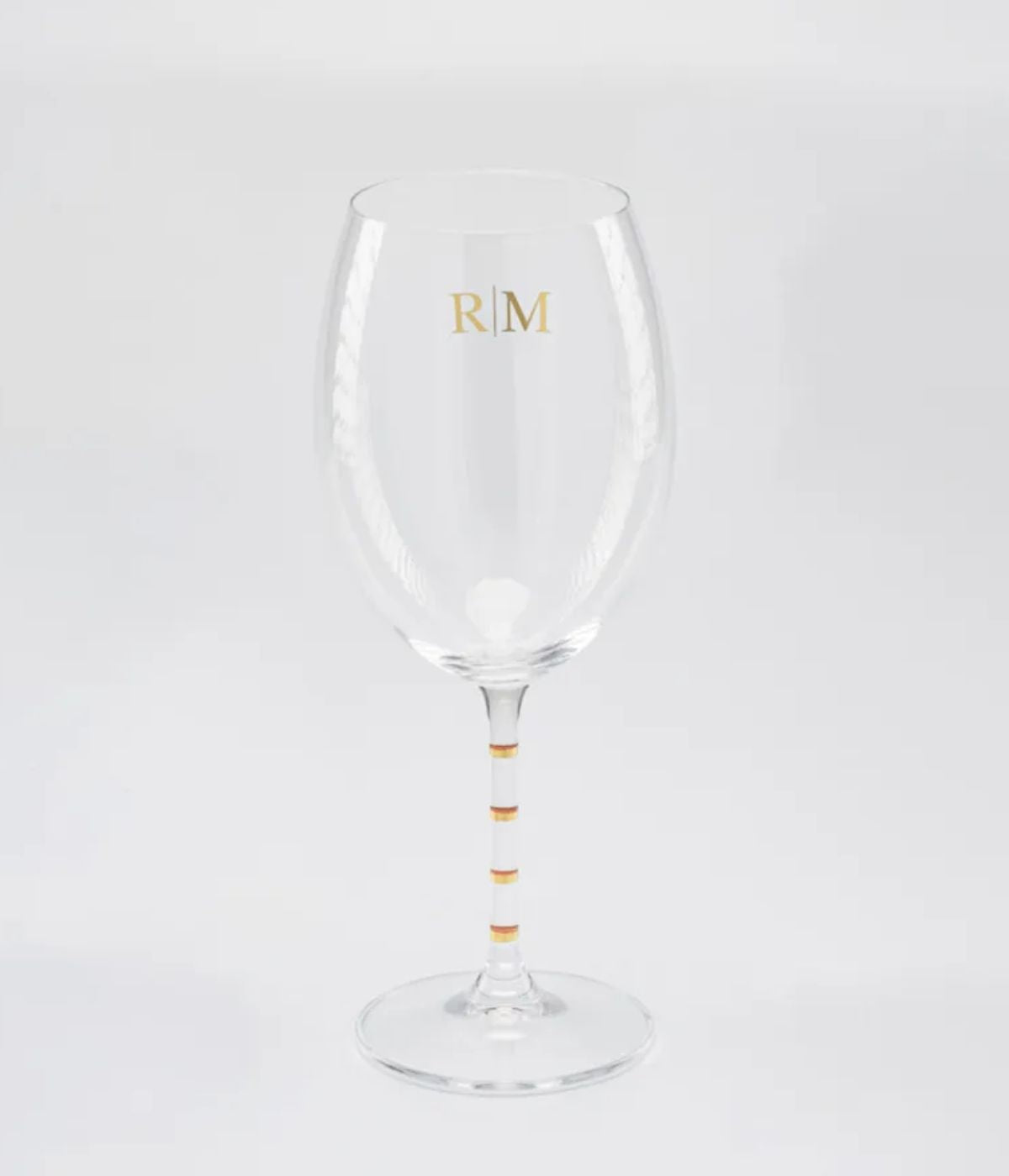 Taça Vinho Personalizada Duo Gold - Duas letras