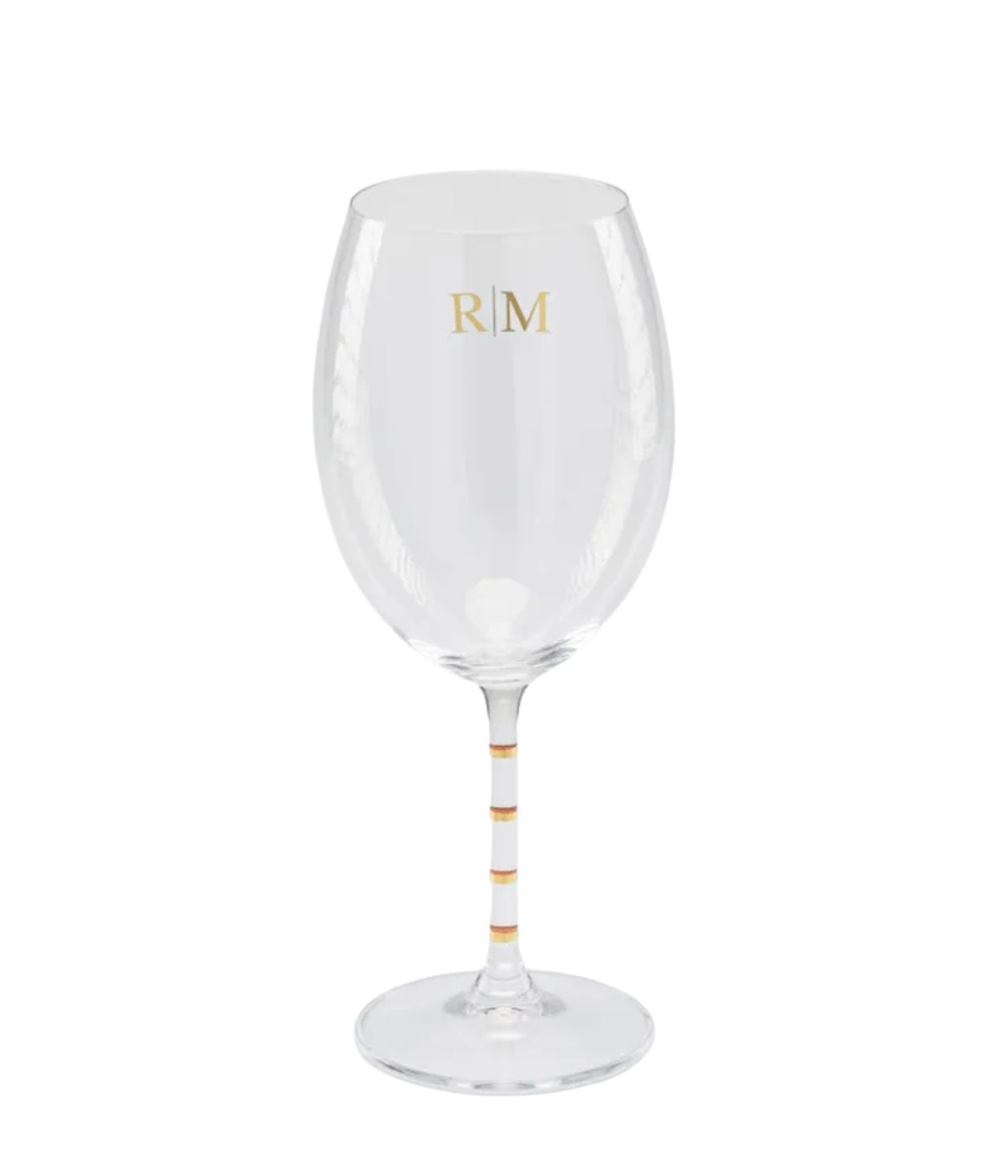 Taça Vinho Personalizada Duo Gold - Duas letras