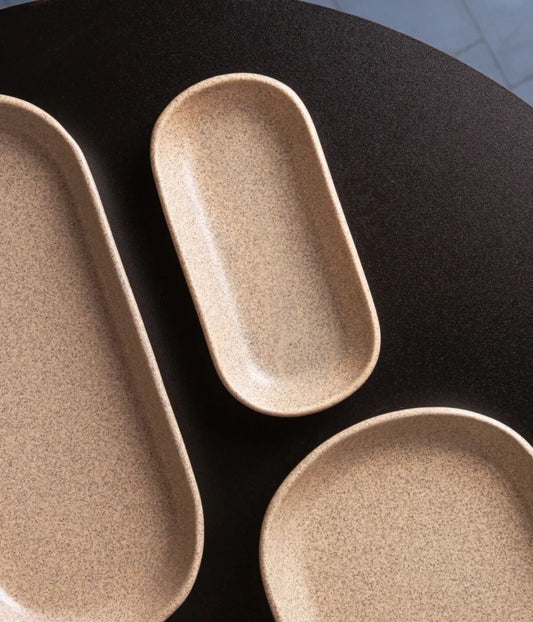 Travessa Oval de Cerâmica Kobe Creme