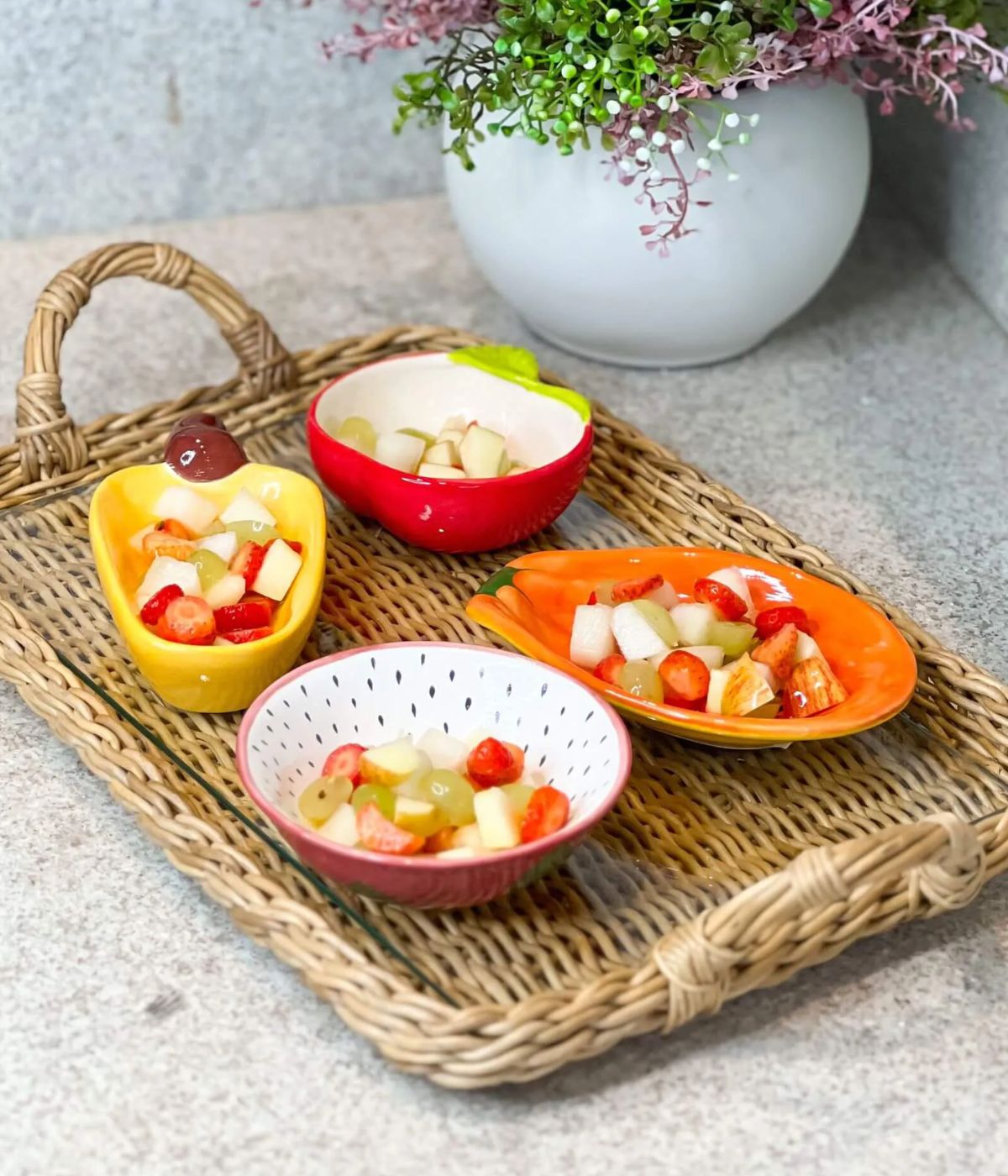 Bowl Mamão Cerâmica Pintada à Mão