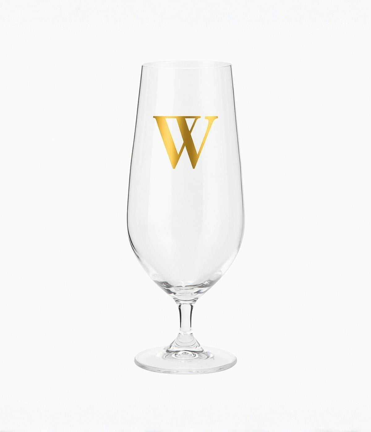 Taça Cerveja de Cristal Personalizada Inicial Ouro 22k