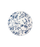 Prato Raso Porcelana Personalizada Monograma Toile de Jouy