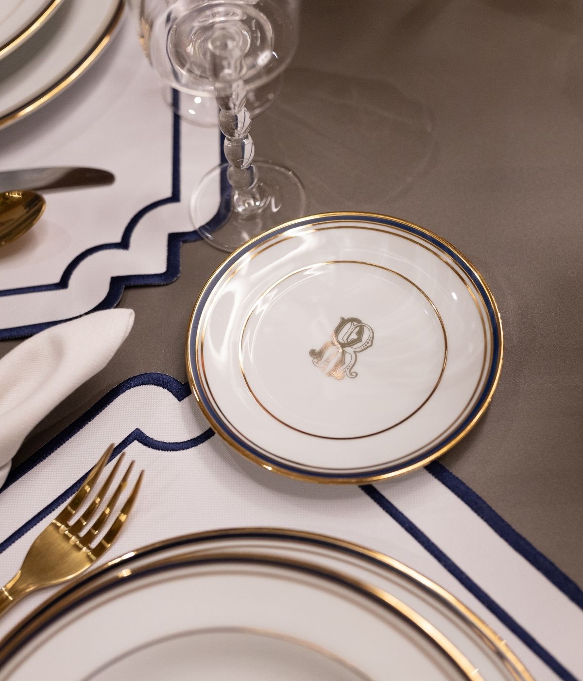 Prato de Pão Personalizado Porcelana Cinco Filetes