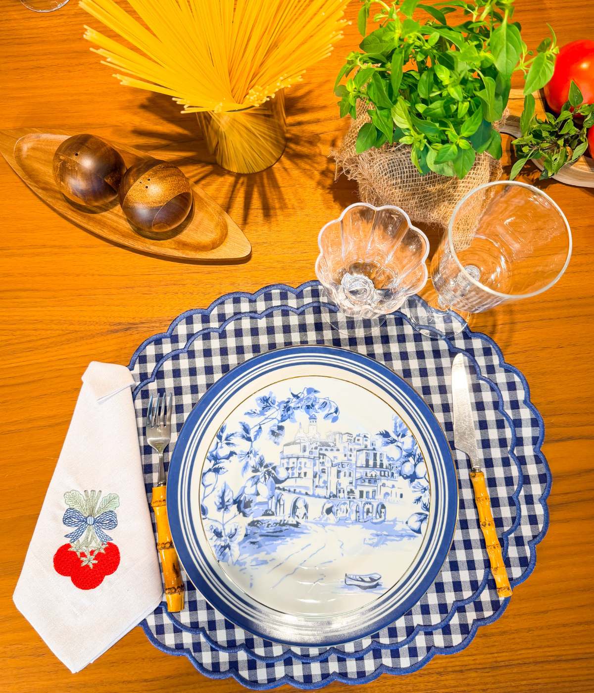 Guardanapo Branco Bordado Pomar