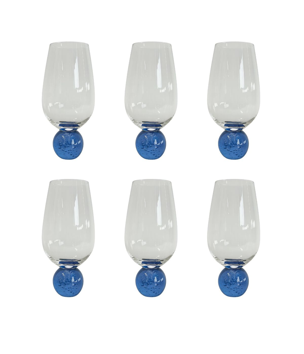 Set 6 Copos Eclipse Azul e Transparente Intense