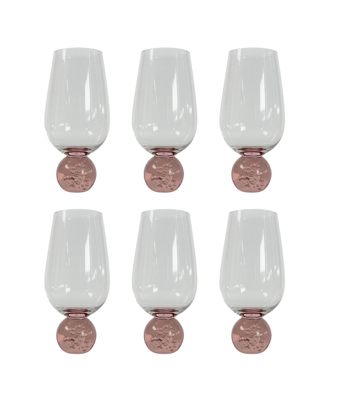 Set 6 Copos Eclipse Rosa e Transparente Intense