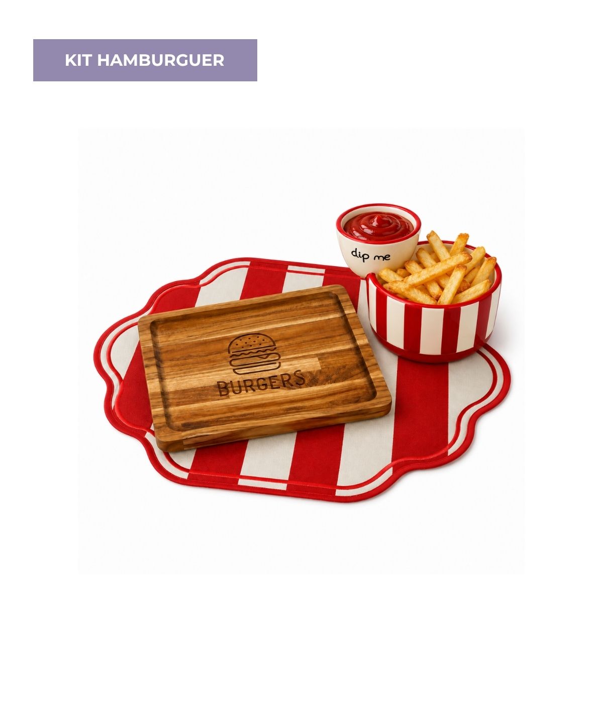 Kit Mesa Posta Hamburguer | PRÉ-VENDA
